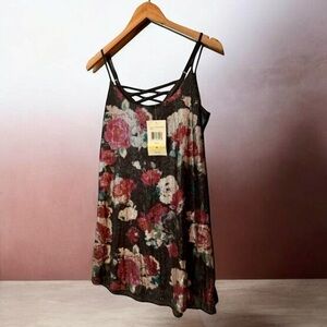 Eyeshadow Black Sequin Shift Party Dress Medium NWT